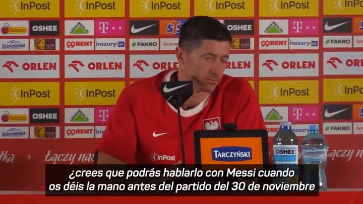 Lewandowski corrige a un periodista argentino