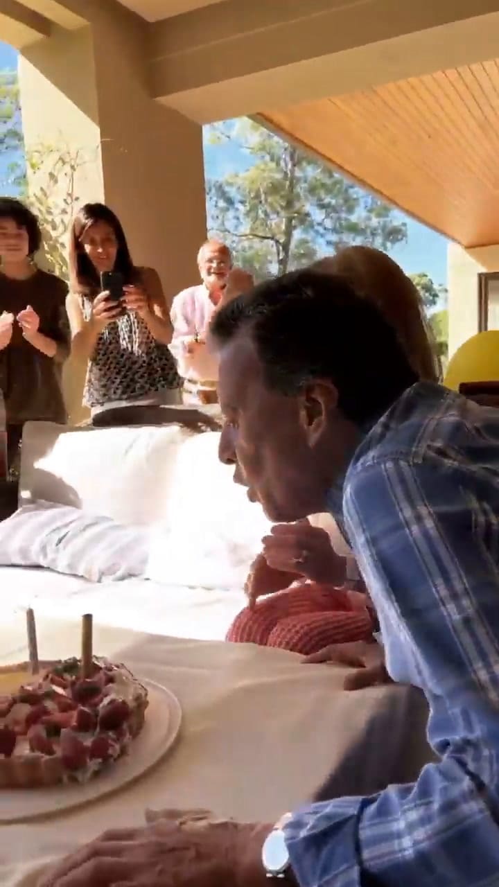 El festejo de cumpleaños de Palito Ortega