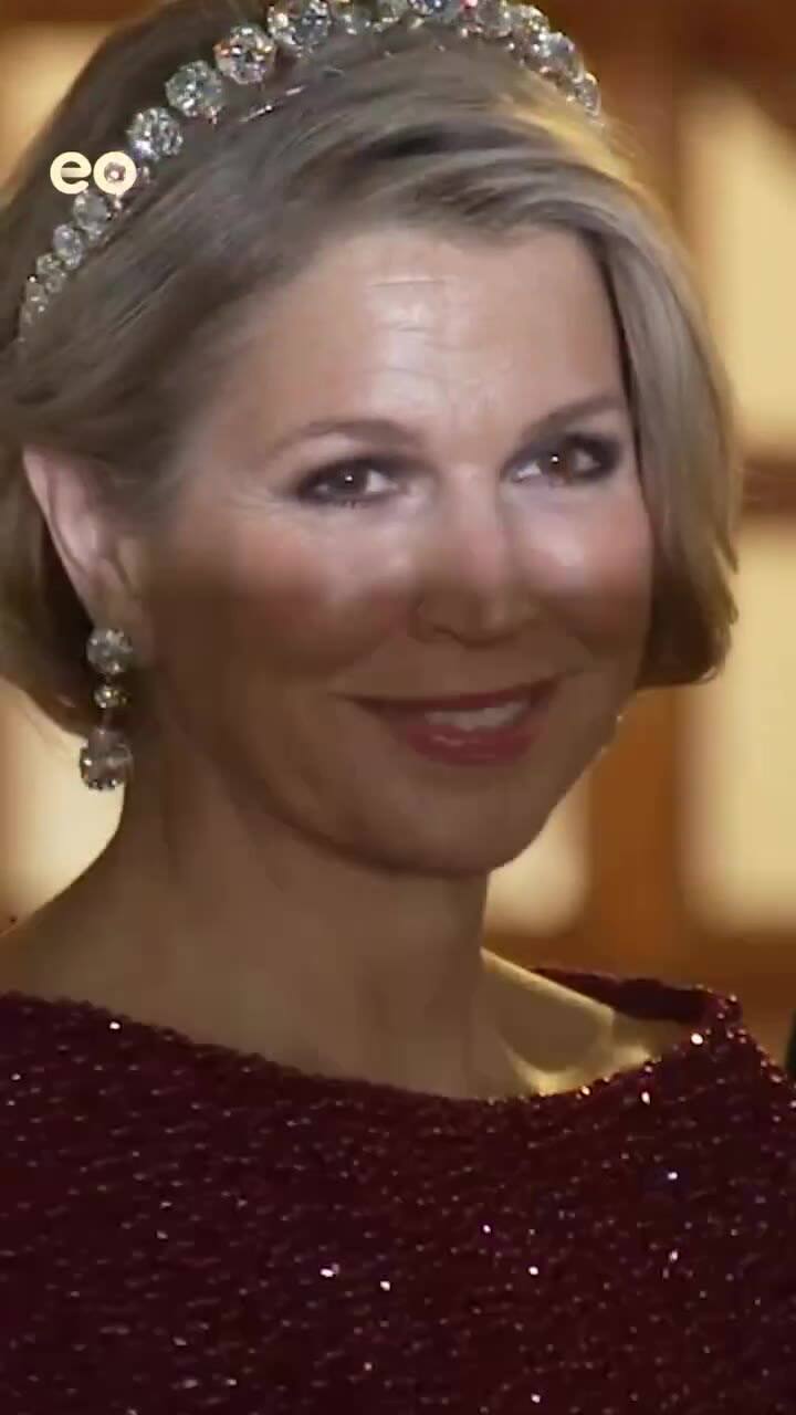 El sofisticado vestido de gala de la reina Máxima