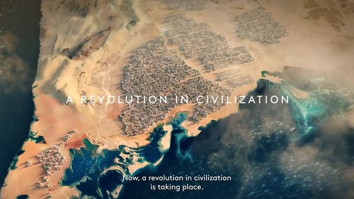 El impresionante edificio de 120 kilómetros de largo en medio del desierto