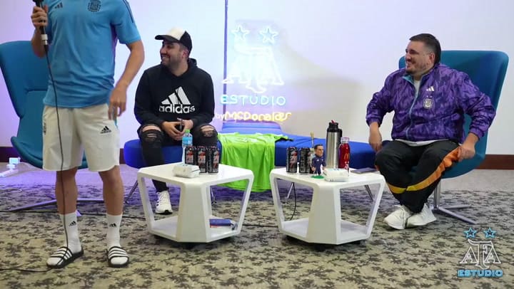 La divertida entrada de Nicolás Tagliafico a AFA Studio