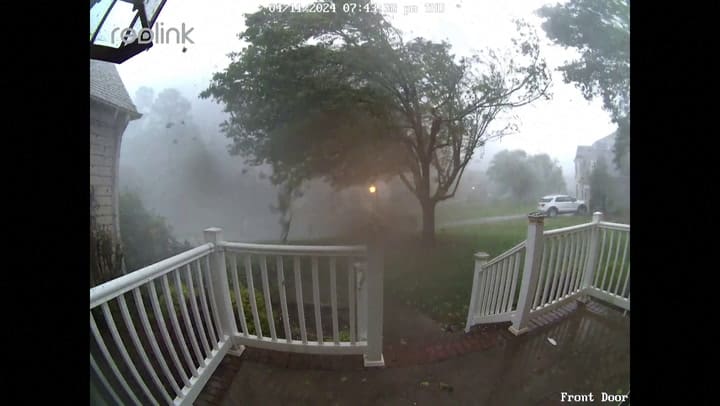 Imágenes de un "tornado" en Carolina del Norte