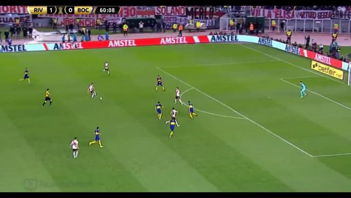 Casi gol en contra de Boca - Fuente: Facebook
