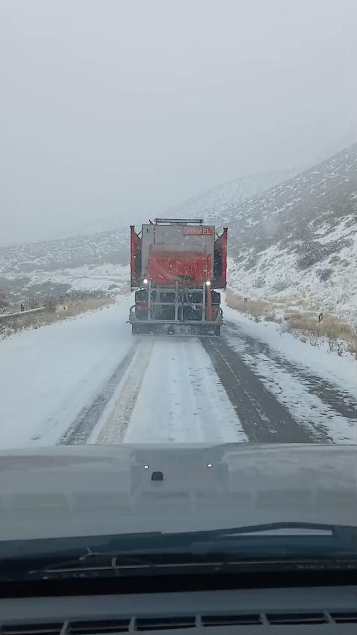 Nevadas en la alta montaña en Mendoza