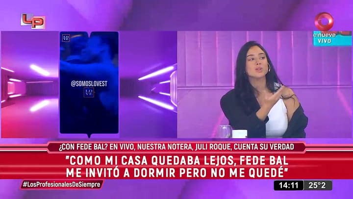 Juli Roque cuenta cómo fue su encuentro con Fede Bal