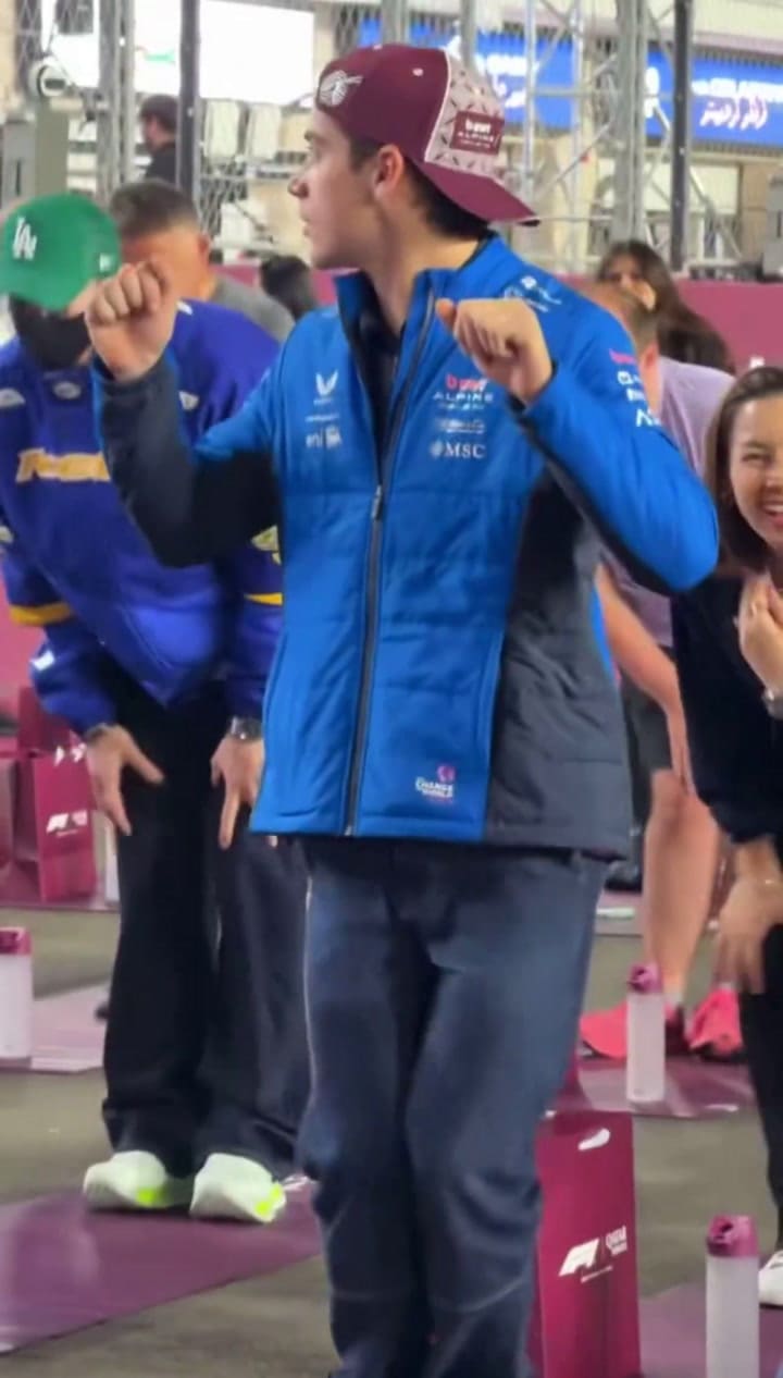 Colapinto made it clear that yoga was not his thing