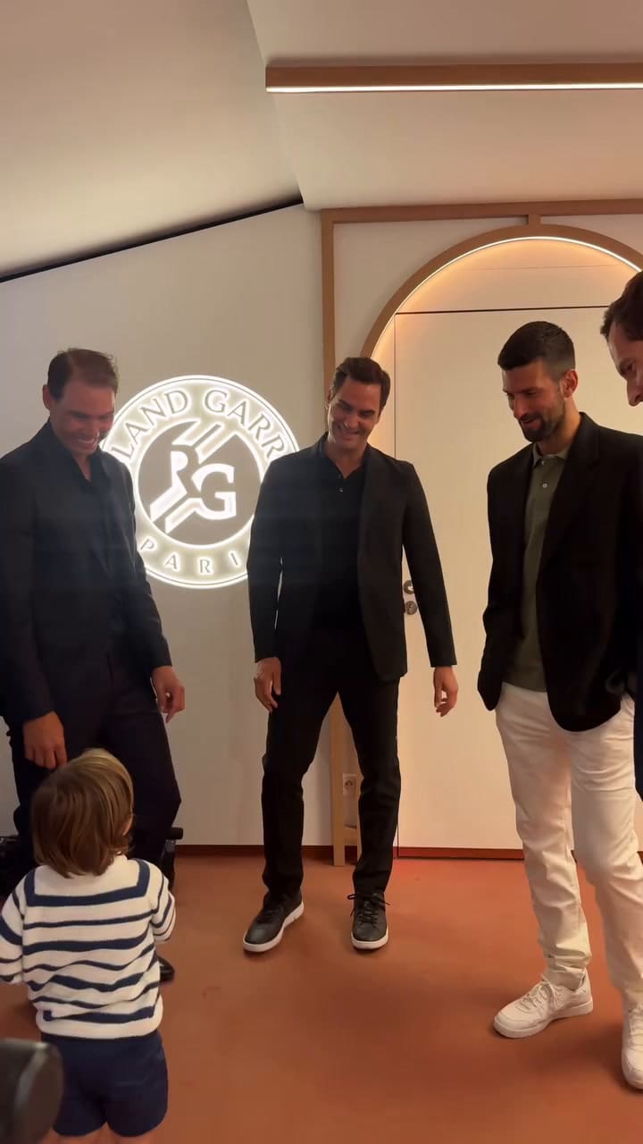Rafa Nadal Jr saludó a Federer, Djokovic y Murray