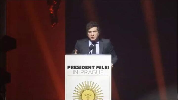 Milei y su ilusión de ganar el Premio Nobel junto a Demian Reidel (discurso en Praga, en julio 2025)