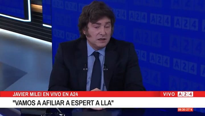 Milei arremetió contra los críticos por el valor del dólar