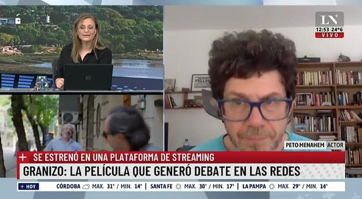 Peto Menahem se refirió a las críticas a la película Granizo y dijo que la audiencia entendió mal el mensaje