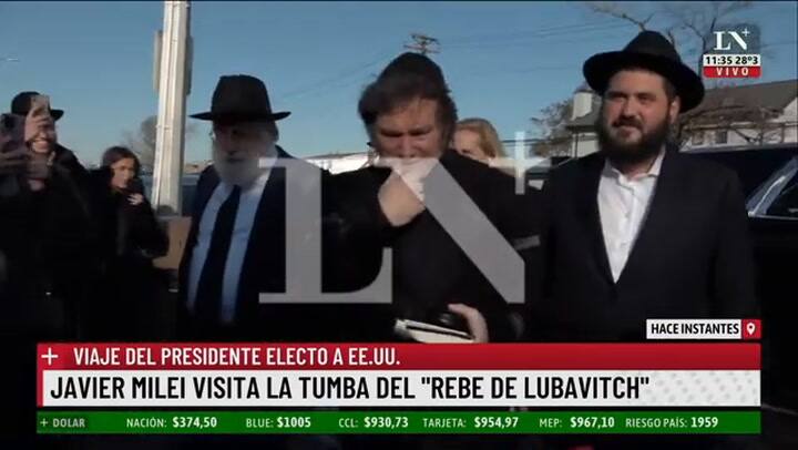 Exclusivo: Milei visita la tumba del "Rebe de Lubavitch"