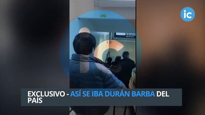 Así se iba Durán Barba del país - Fuente: Infocielo