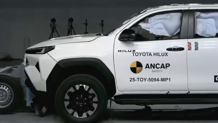 Prueba de choque de la nueva Toyota Hilux en ANCAP Safety