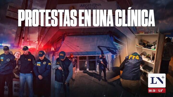Protestas en una clinica