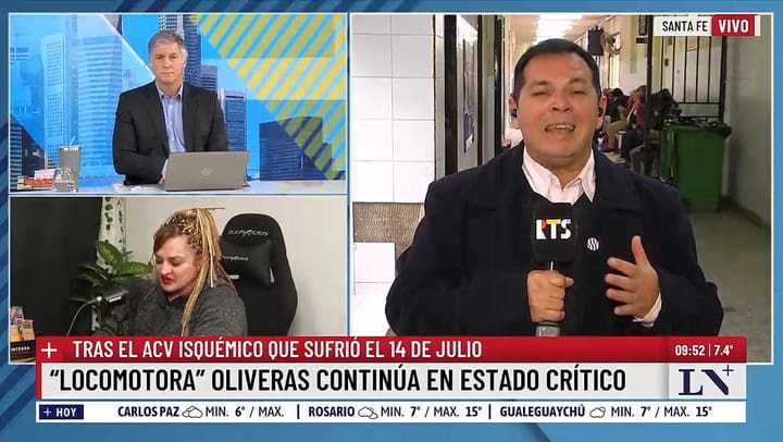 El nuevo parte medico de la "Locomotora" Oliveras