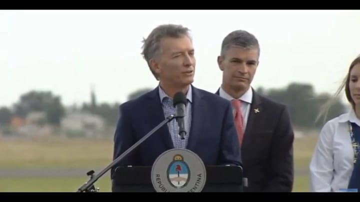 Mauricio Macri presentó los aviones Pampa III - Fuente: Casa Rosada