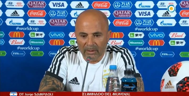 Jorge Sampaoli: 'No evalúo dar un paso al costado' - Fuente: Televisión Pública