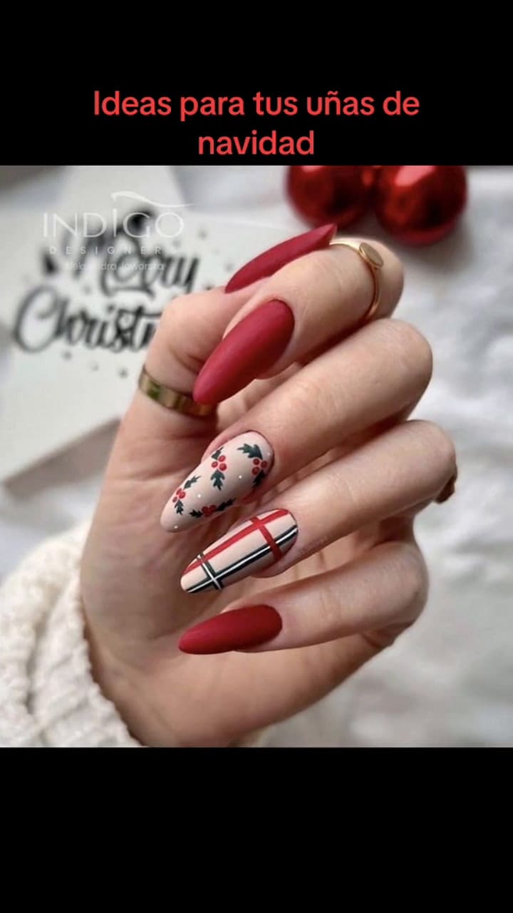 Ideas para uñas en Navidad