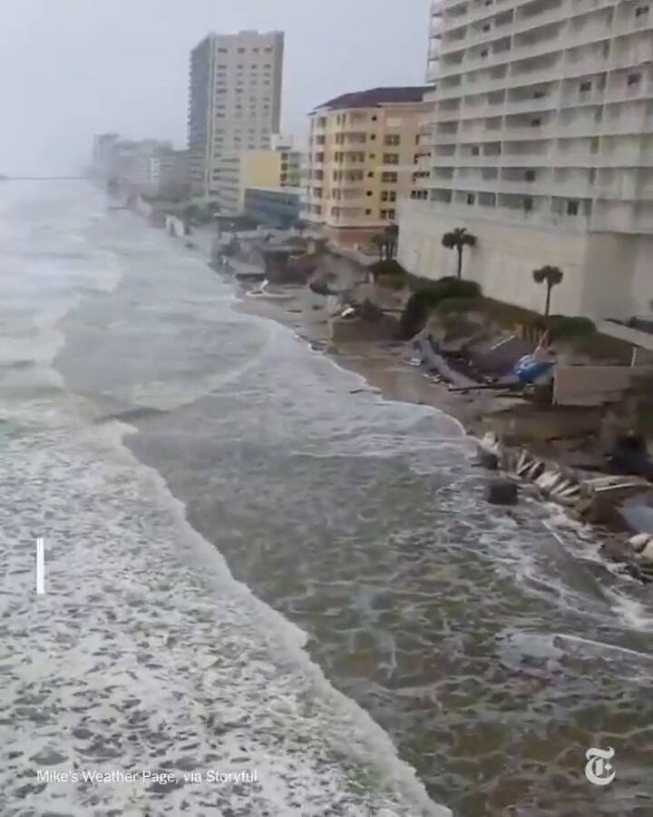 Los videos más impactantes de la llegada de Nicole a Florida