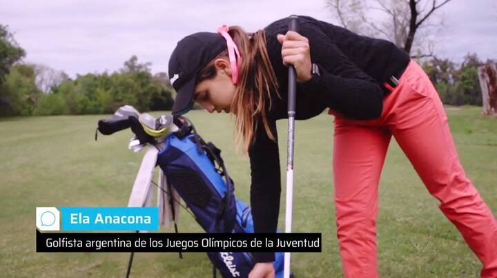 Ela Anacona, competirá al jugando al golf