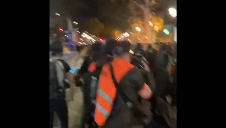 Fuertes disturbios en Barcelona