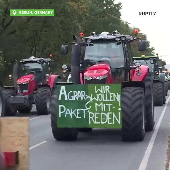 Protestas de productores agropecuarios en Alemania