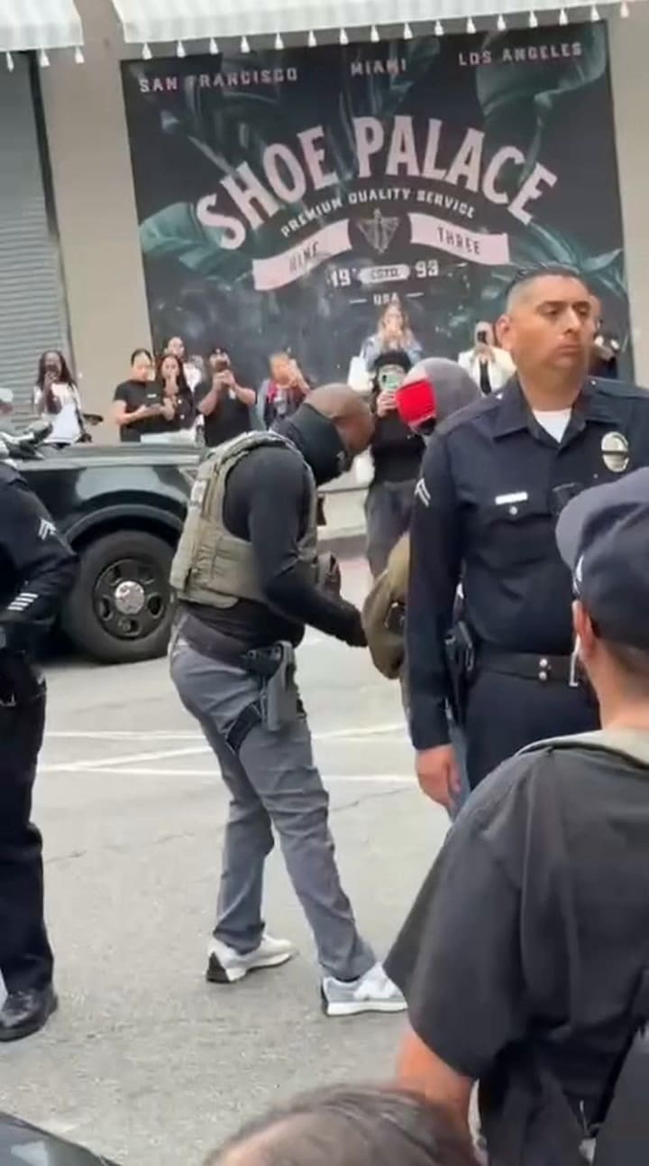 La reacción de los vecinos de Los Ángeles ante una violenta detención callejera