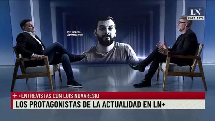 Emanuel Álvarez Agis con Luis Novaresio