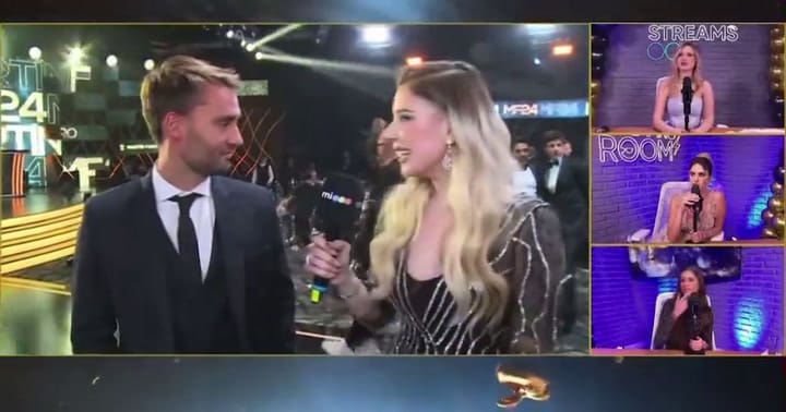 El coqueteo entre Lucila Villar y Luis Cella en los Martín Fierro