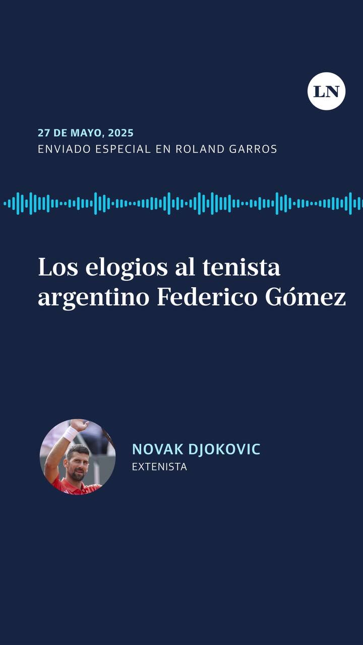 Novak Djokovic llenó de elogios a Federico Gómez, tenista argentino