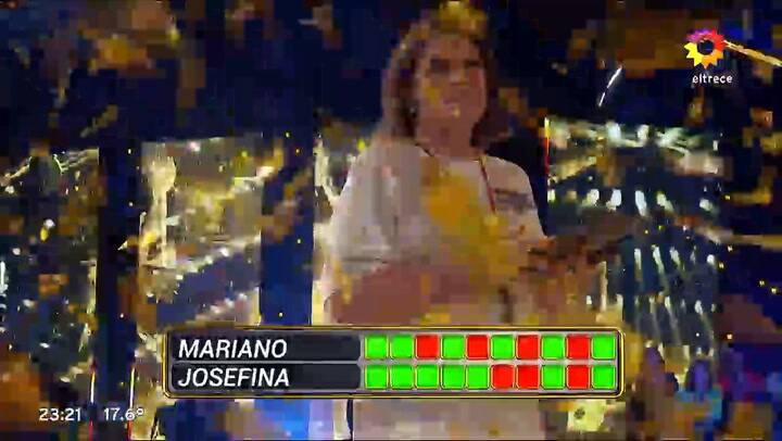 Josefina hizo historia: gano $18.000.000 en Los 8 escalones