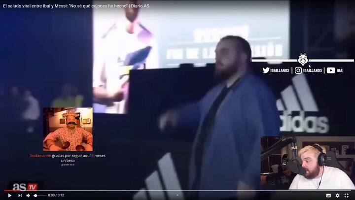 El episodio entre el popular 'streamer' español y Leo Messi - Fuente: Twitter