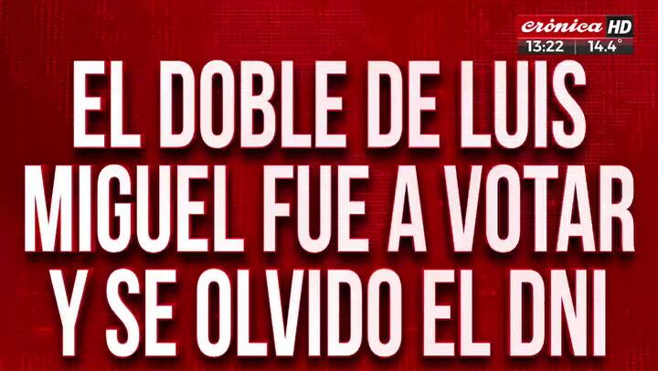 El doble de Luis Miguel se fue a votar y se olvidó el DNI