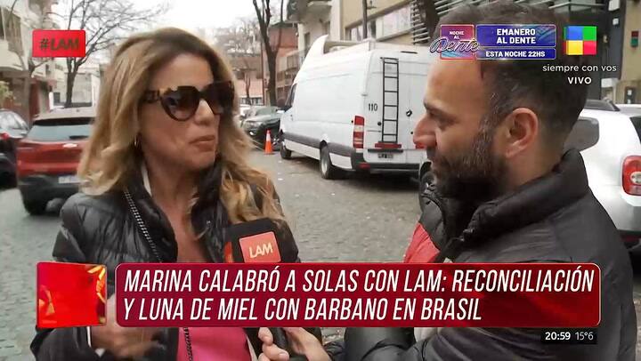 Marina Calabro hablo de su relacion con Barbano