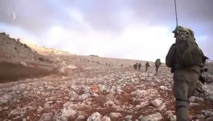 Ingreso de tropas de la 36 División a Líbano como parte de la ofensiva terrestre contra Hezbolá