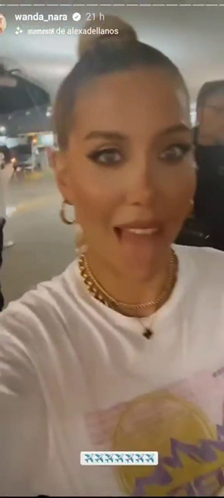 Wanda Nara mostró el lujoso baño del aeropuerto de Roma