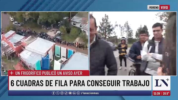 Seis cuadras de fila para conseguir trabajo