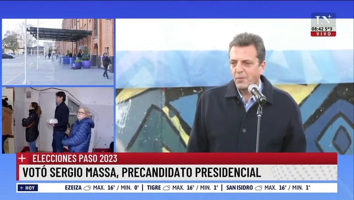 Ahora - habla Sergio Massa, precandidato presidencial