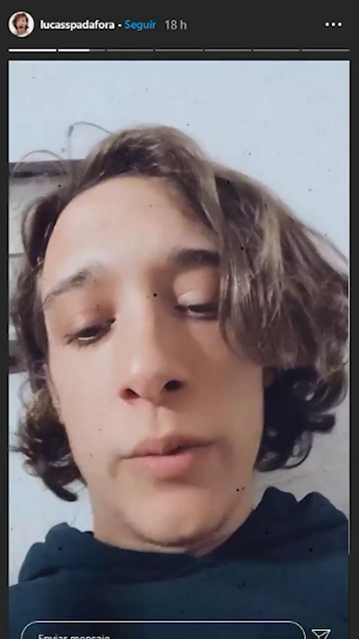 Lucas Spadafora confirma que tiene Covid-19 - Fuente: IG Stories