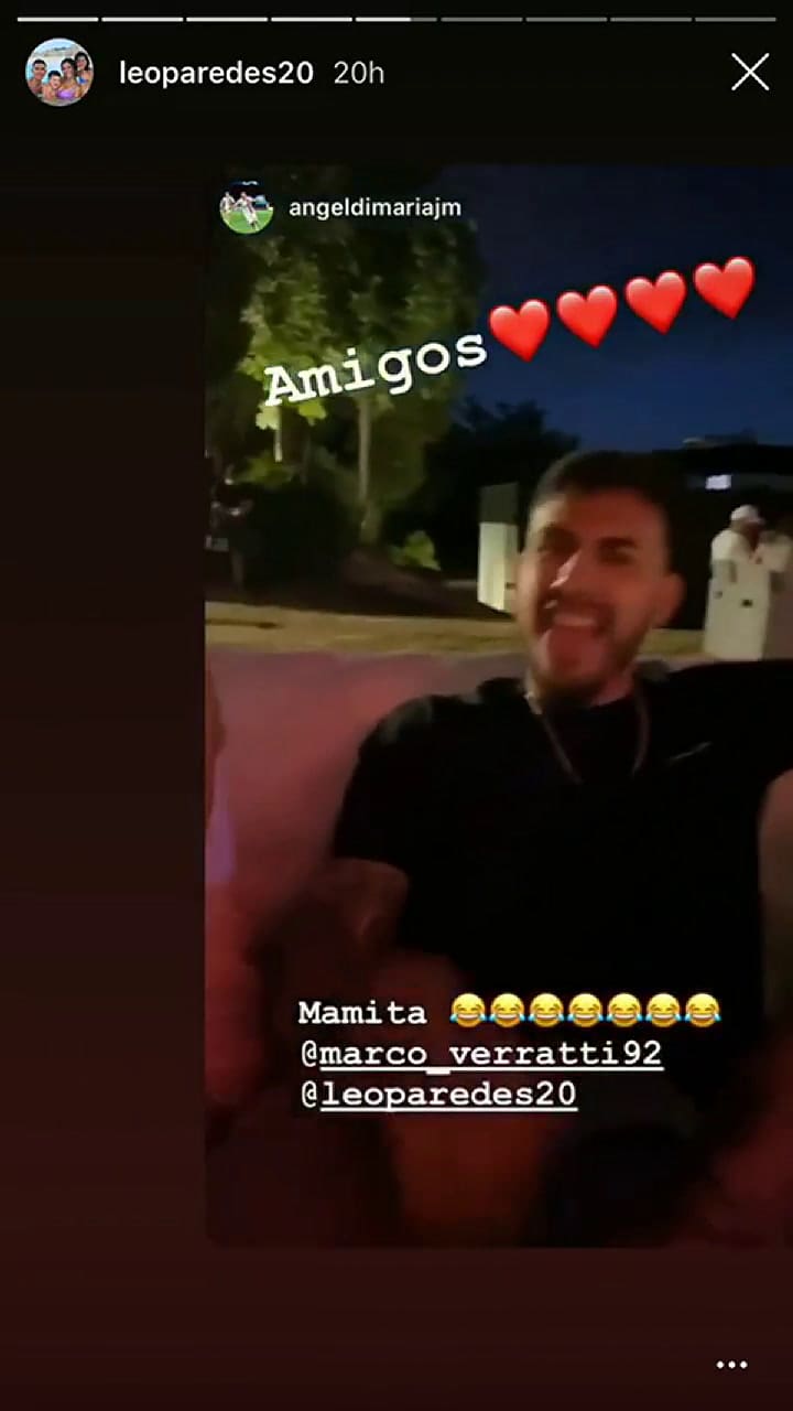 Leandro Paredes y Ángel Di María festejaron el nuevo título del PSG