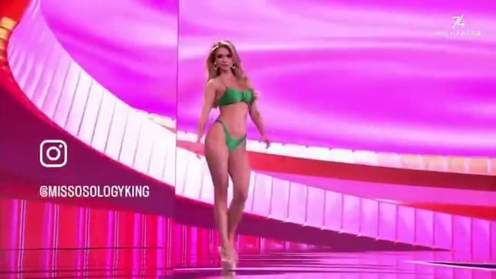 Aldana Masset y su pasada en traje de baño en el concurso de Miss Universo