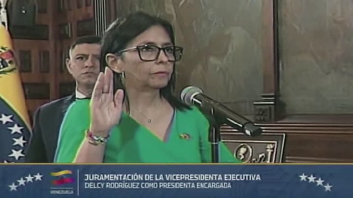 Juramento de Delcy Rodríguez como nueva presidenta de Venezuela