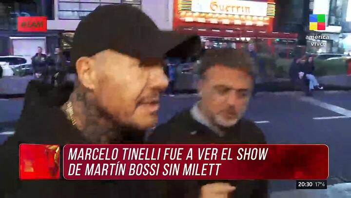 Marcelo Tinelli fue al teatro y se msotro sin Milett