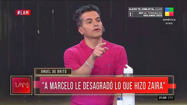 Angel de Brito apunto contra Zaira Nara por su salida del Bailando 2023