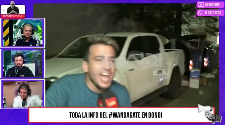 Mauro Icardi en contramano por Libertador