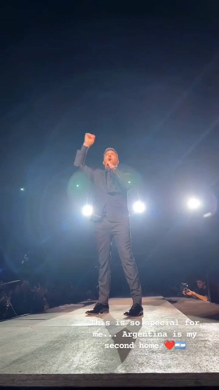 Michael Bublé en la Argentina: el momento en que alentó a la selección nacional desde el escenario