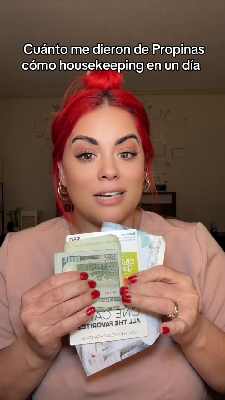 Trabaja como housekeeper y ganó casi US$500 en propinas