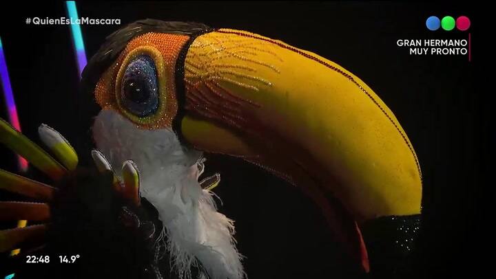 La presentación del tucán Pico en ¿Quién es la máscara? (Telefe)