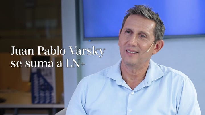 “Tengo muchas ganas de aprender”. Juan Pablo Varsky se propone llegar a cada emisión de la primera tarde de LN+