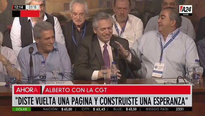 Alberto Fernández: 'La CGT será parte del Gobierno a partir del 10 de diciembre' - Gentileza: A24